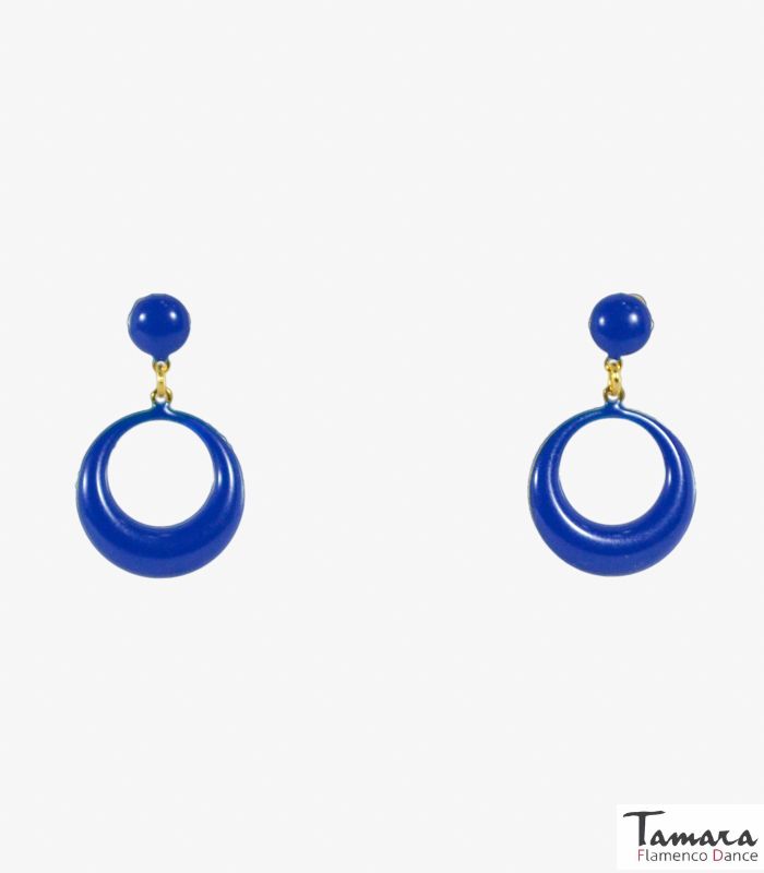 Argolla flamenca - Metal 3 cm Añil (Indigo)