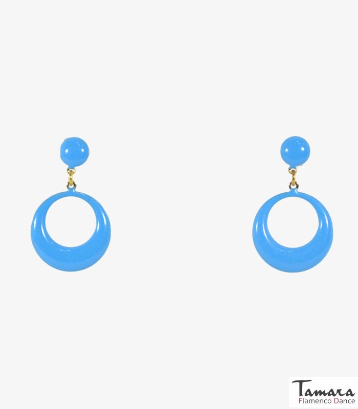 Argolla flamenca - Metal 3 cm Turquesa