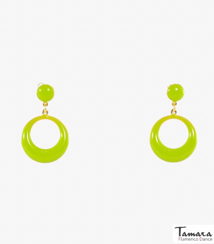 Argolla flamenca - Metal 3 cm Pistacho