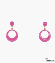 Argolla flamenca - Metal 3 cm Fuxia