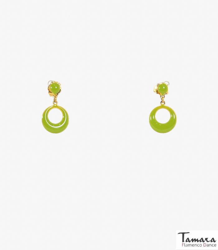 Argolla flamenca - Metal 2 cm Pistacho