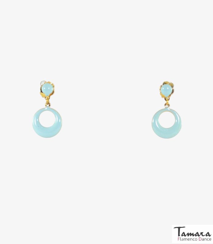 Argolla flamenca - Metal 2 cm Verde Agua