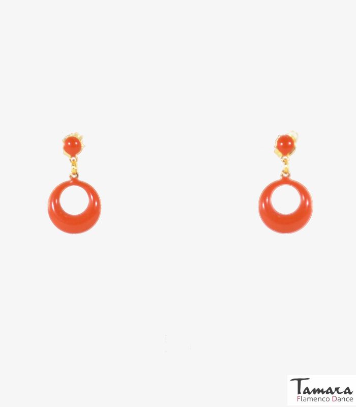 Argolla flamenca - Metal 2 cm Naranja