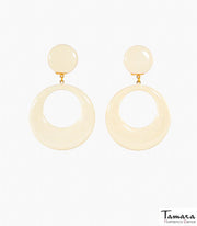 Argolla flamenca - Metal 7 cm Beige