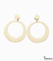 Argolla flamenca - Metal 8 cm Beige