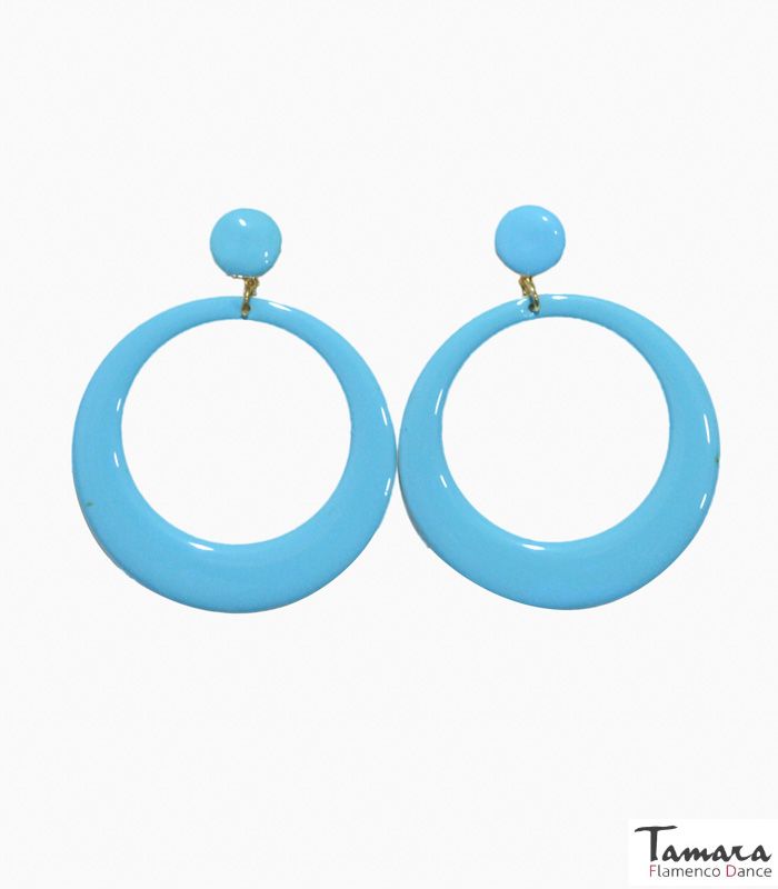 Argolla flamenca - Metal 8 cm Turquesa