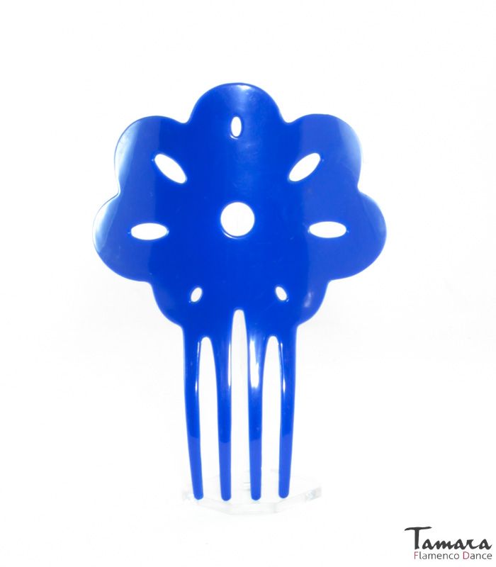 Peineta flamenca Clavelito - Plástico 14 cm Añil (Indigo)