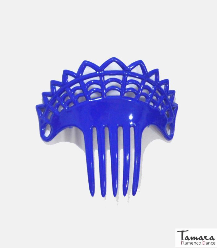 Peineta flamenca Acacia - Plástico 9.5 cm Añil (Indigo)