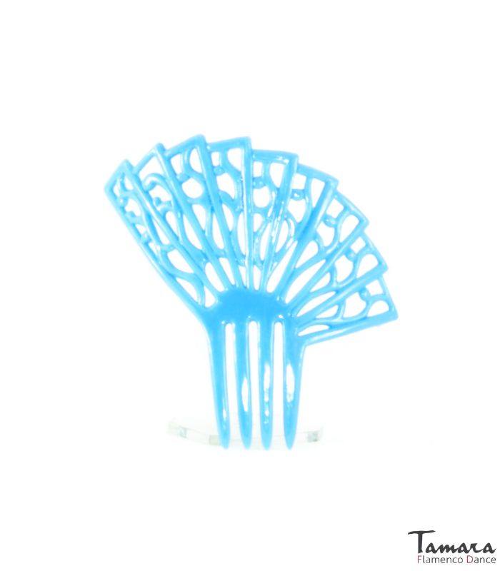 Peineta flamenca Albahaca - Plástico 9.5 cm Turquesa