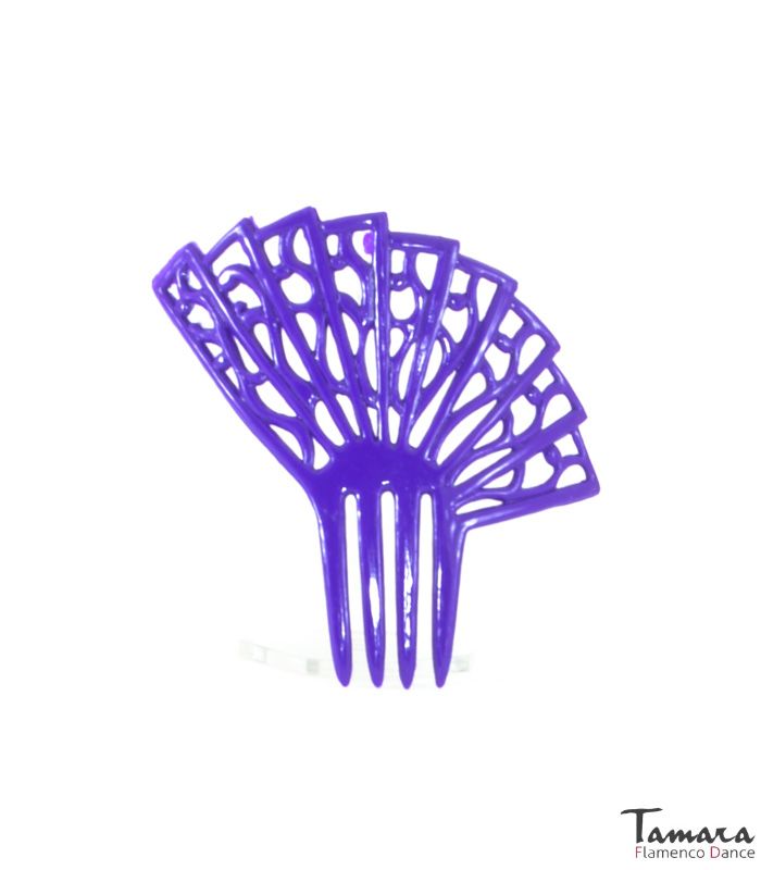 Peineta flamenca Albahaca - Plástico 9.5 cm Morado