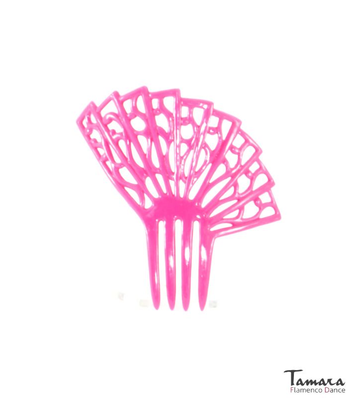 Peineta flamenca Albahaca - Plástico 9.5 cm Fuxia