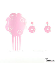 Peina + Pendientes flamencos Pintados a mano - Acetato