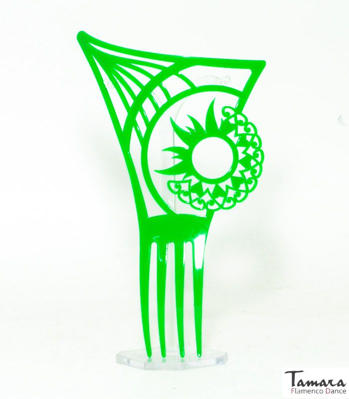 Peina flamenca Sol - Acetato 22 cm Verde Andalucia