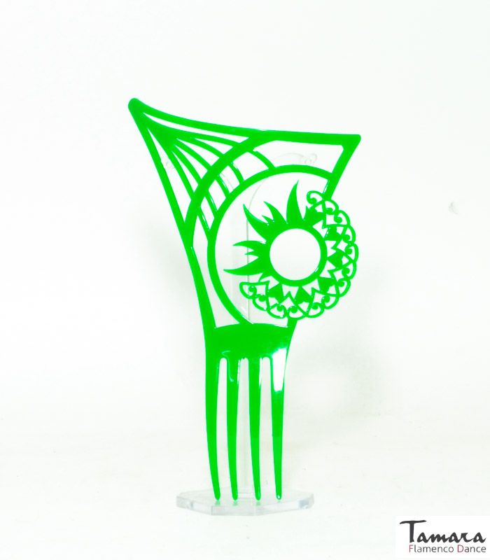 Peina flamenca Sol - Acetato 14 cm Verde Andalucia