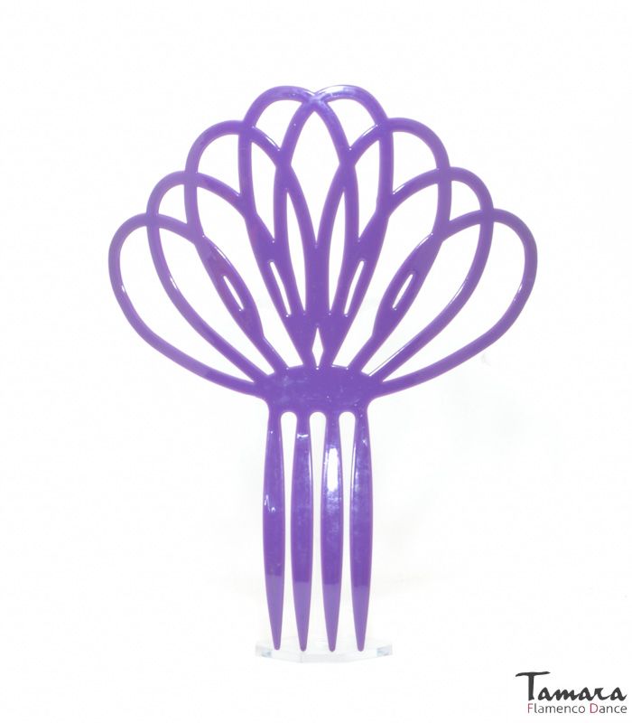 Peineta flamenca Loto - Plástico 20 cm Morado