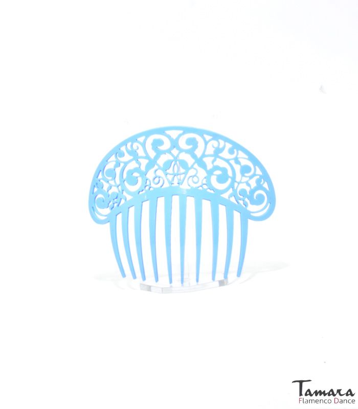 Peinecillo grande Perla - Acetato 9 cm Turquesa