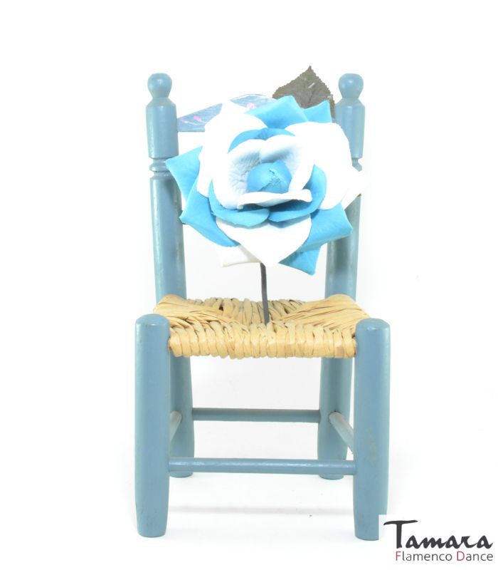 Flor Flamenca Bicolor - 10 cm Turquesa