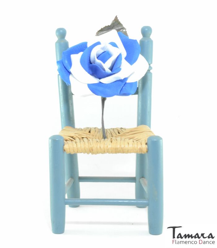 Flor Flamenca Bicolor - 10 cm Añil (Indigo)