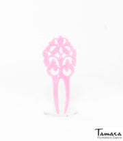 Peinecillo flamenco Reina - Plástico 11 cm Amarillo