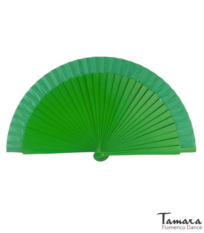 Abanico flamenco pequeño (19 cm) Verde Andalucia