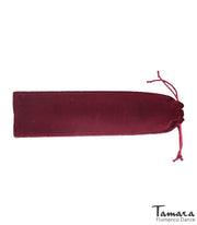 Funda Abanico Terciopelo - 23 cm Burdeos