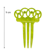 Peinecillo Hiedra - Nácar con piedras 8.5 cm