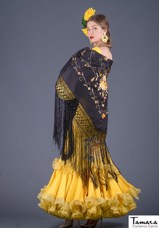 Manton Roma - Bordado Oro y marfil