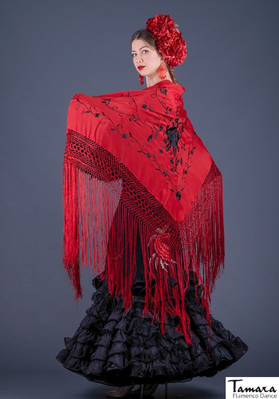 Manton Roma - Bordado Negro