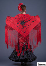 Manton Roma - Bordado Negro