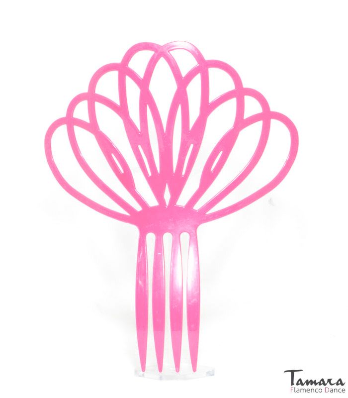 Peineta flamenca Loto - Plástico 20 cm Rosa
