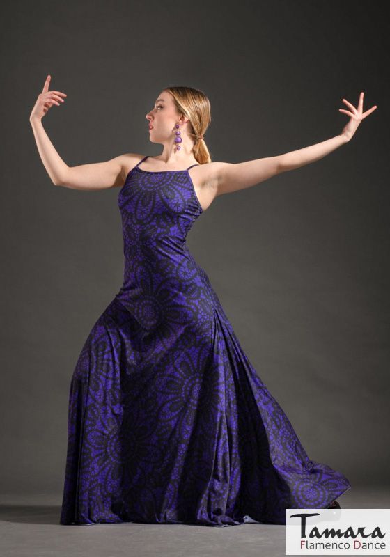 Vestido flamenco Rus - Punto elástico XXL Ocre