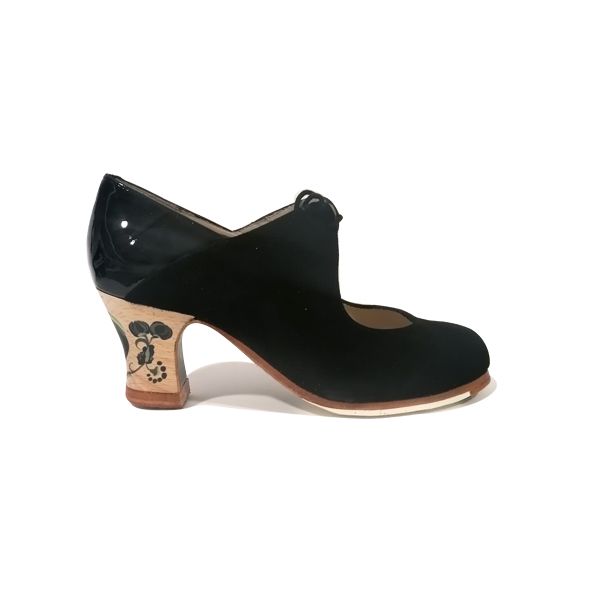 Zapatos de flamenco Arty Negro Carrete 6cm Casilda gris