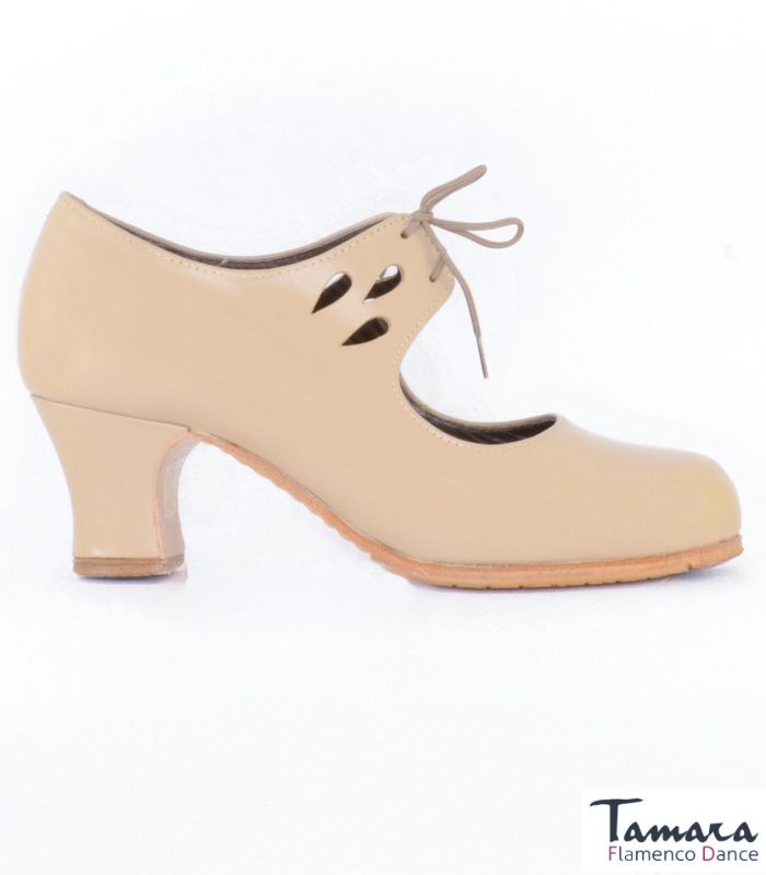 Zapatos de flamenco Jaleo Camel Piel