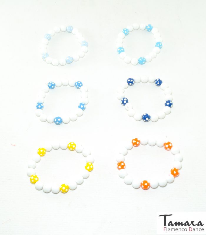 Pulsera flamenca bolas con lunares infantil