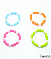 Pulsera flamenca bolas con lunares infantil