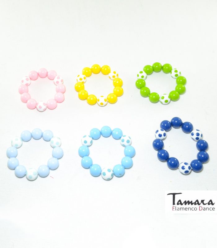 Pulsera flamenca bolas lunares infantil