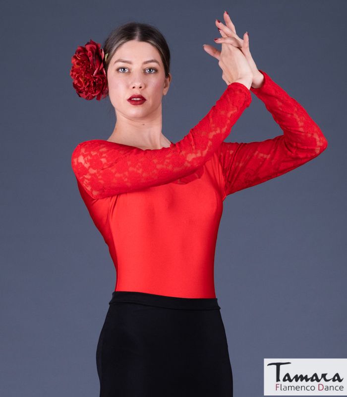 Body Tiento - Lycra y encaje Rojo