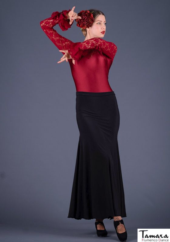 Falda flamenco Rondeña - Viscosa Negro