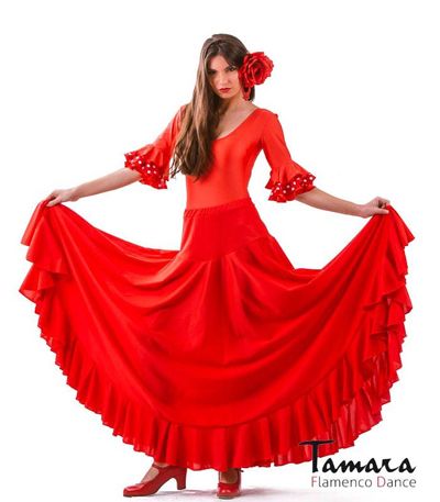 Falda flamenco Alborea - Punto M Rojo