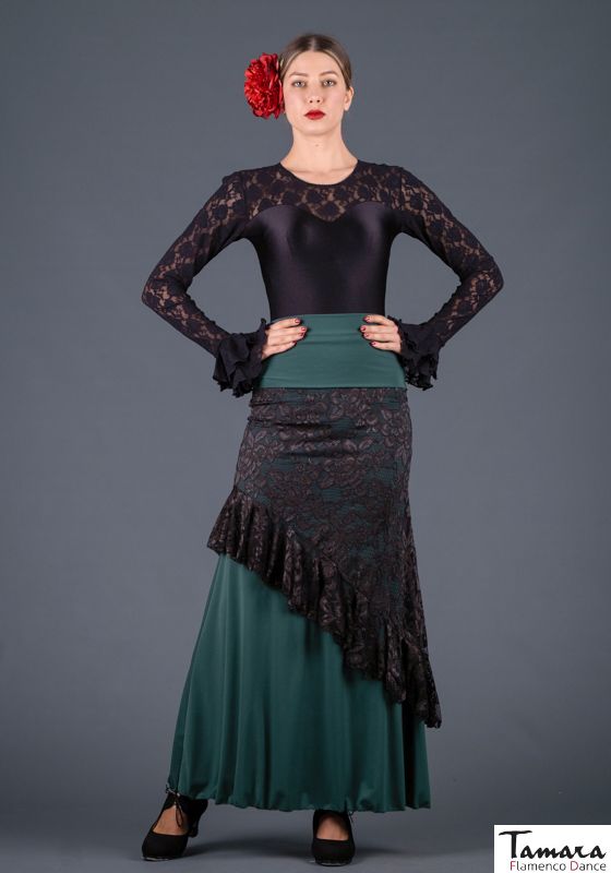 Falda flamenco flamenco Maya - Punto elastico y encaje