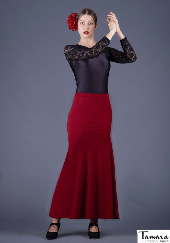Falda flamenco Rondeña - Viscosa M Burdeos