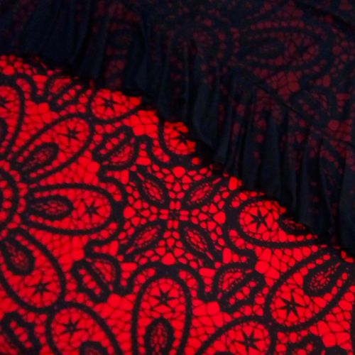 Falda flamenco Carmencita - Tul y Punto elástico Estampado Estampado rojo