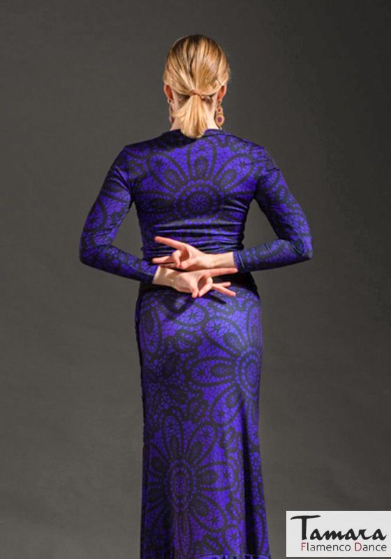 Falda flamenco Alana - Punto elástico Morado