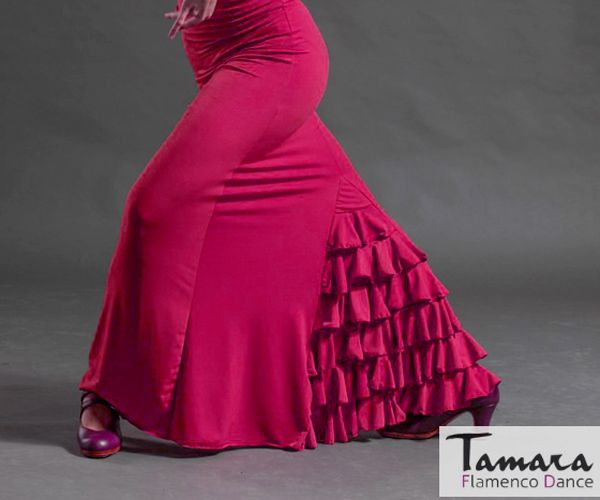 Falda flamenco Andujar - Punto elástico L rojo escarlata