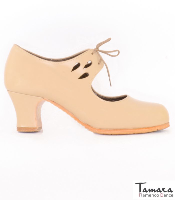 Zapatos de flamenco Fandango Camel Piel