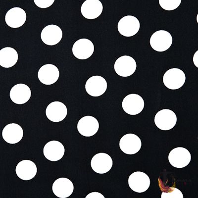 Top Granada - Viscosa Negro lunar blanco