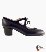 Zapatos de flamenco Candor Negro Ancho especial Cubano 5 cm