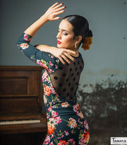 Body Elqui - Punto elástico Estampado XXL Estampado floral rojo-fuxia