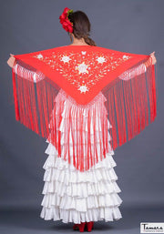 Mantoncillo Florencia - Bordado Tierra y oro Negro