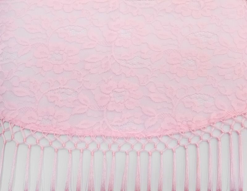 Mantoncillo Mujer - Encaje Rosa Bebe